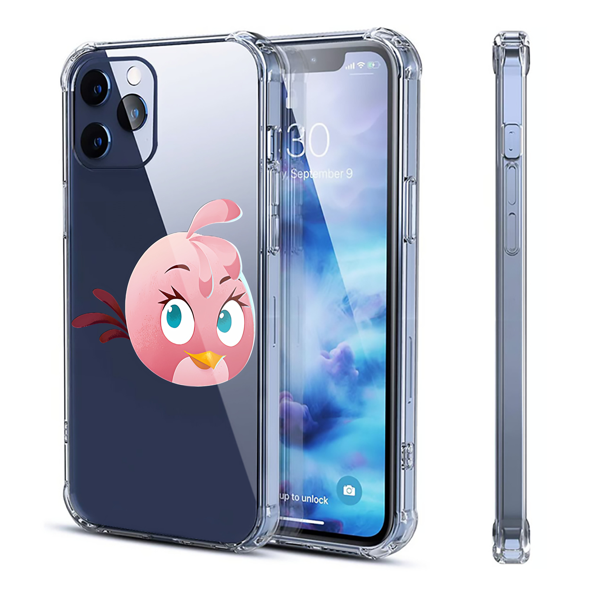 （画像用） Angry Birds アングリーバード 【iPhone 12シリーズ対応】透明スマホケース（クリアソフトケース）